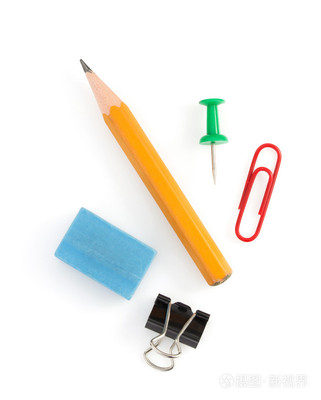 办公用品 白色背景下的高效助手
